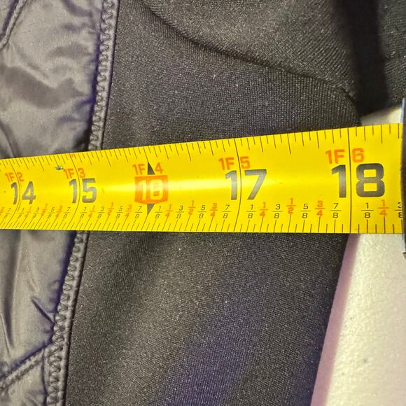 ATHLETA S Black on Black Mid length Nylon Winter Coat GORGEOUS - Picture 6 of 7